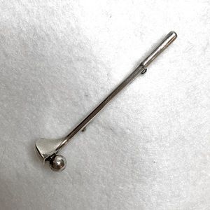 Sterling Silver Golf Club & Ball Pin